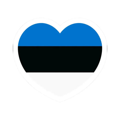 Heart Flag of Estonia - STICKER Vinyl Kiss-Cut Decal 2 Inch White - The Sticker Space