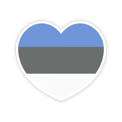 Heart Flag of Estonia - STICKER Vinyl Kiss-Cut Decal 3 Inch Transparent - The Sticker Space