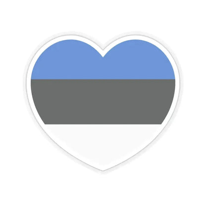Heart Flag of Estonia - STICKER Vinyl Kiss-Cut Decal 6 Inch Transparent - The Sticker Space