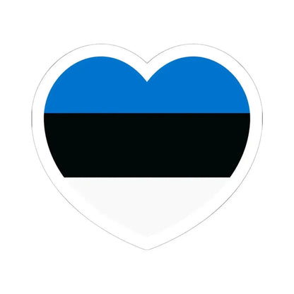 Heart Flag of Estonia - STICKER Vinyl Kiss-Cut Decal 6 Inch White - The Sticker Space