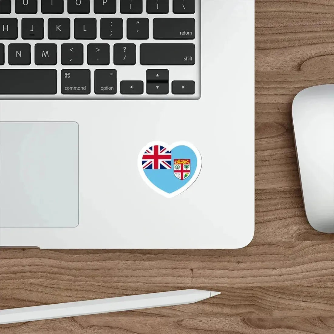 Heart Flag of Fiji - STICKER Vinyl Die-Cut Decal - The Sticker Space