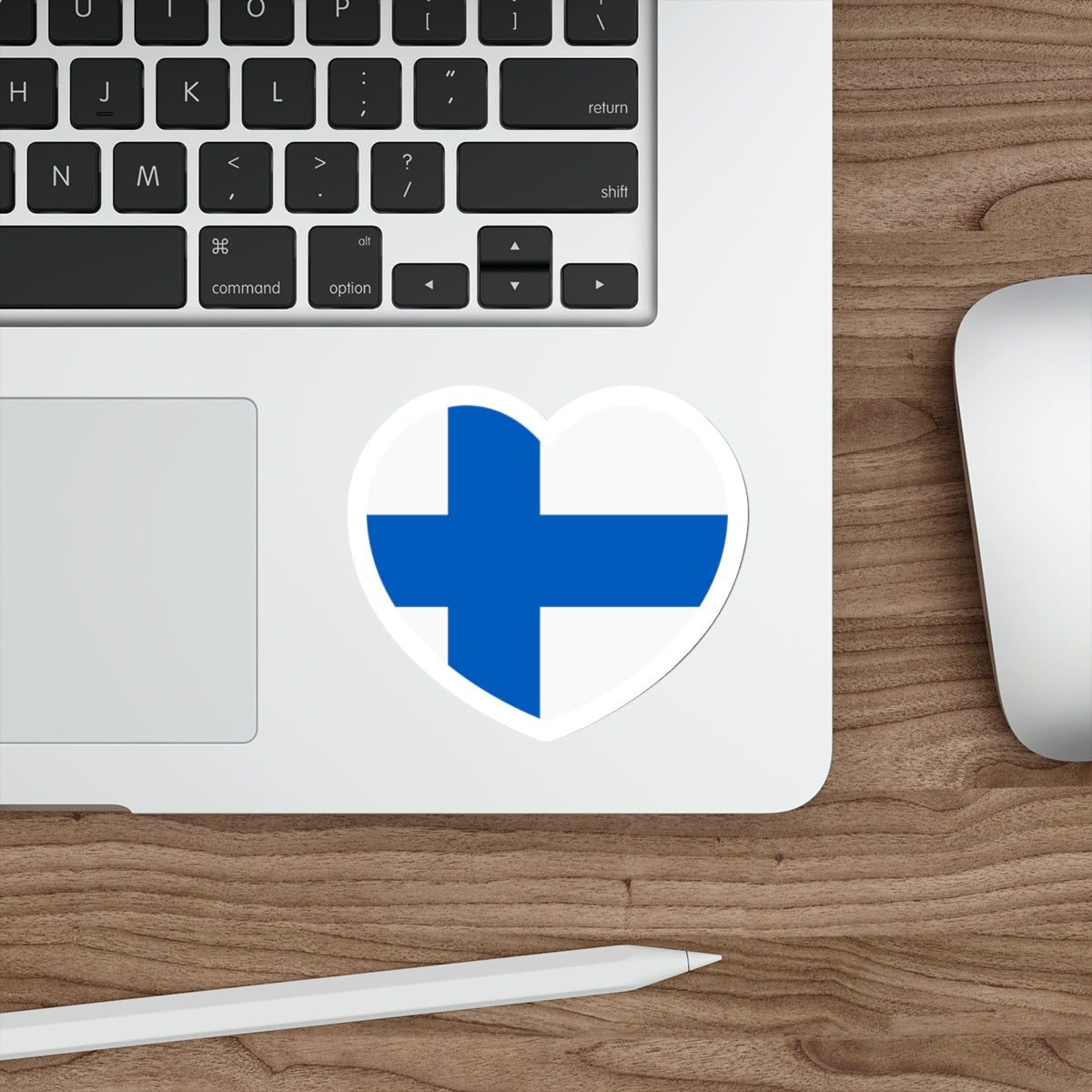 Heart Flag of Finland 1918-1920 - STICKER Vinyl Die-Cut Decal-The Sticker Space