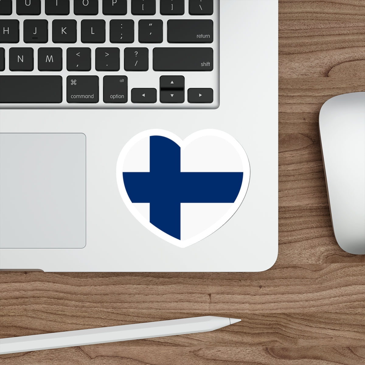 Heart Flag of Finland - STICKER Vinyl Die-Cut Decal-The Sticker Space