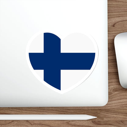 Heart Flag of Finland - STICKER Vinyl Die-Cut Decal-The Sticker Space