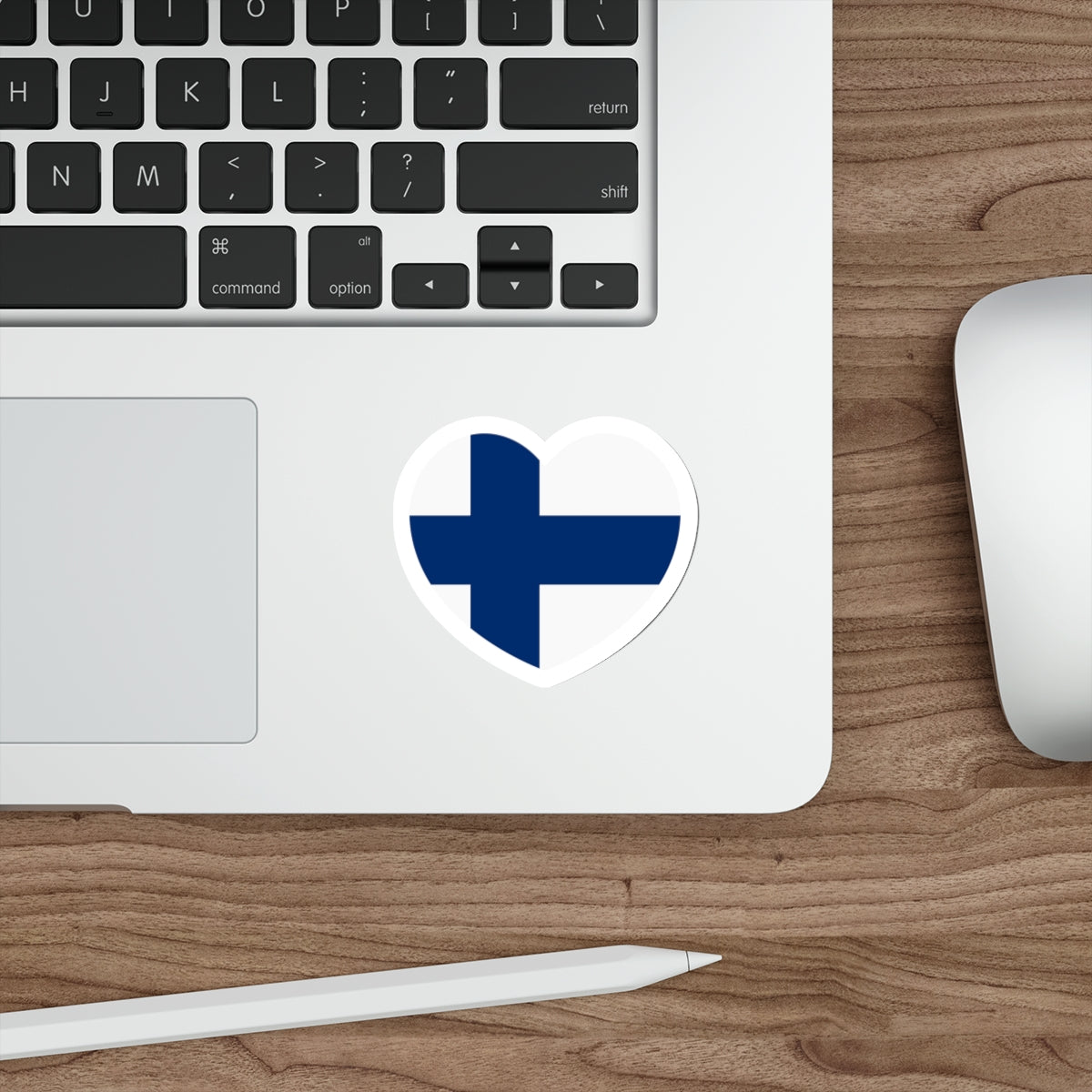 Heart Flag of Finland - STICKER Vinyl Die-Cut Decal-The Sticker Space