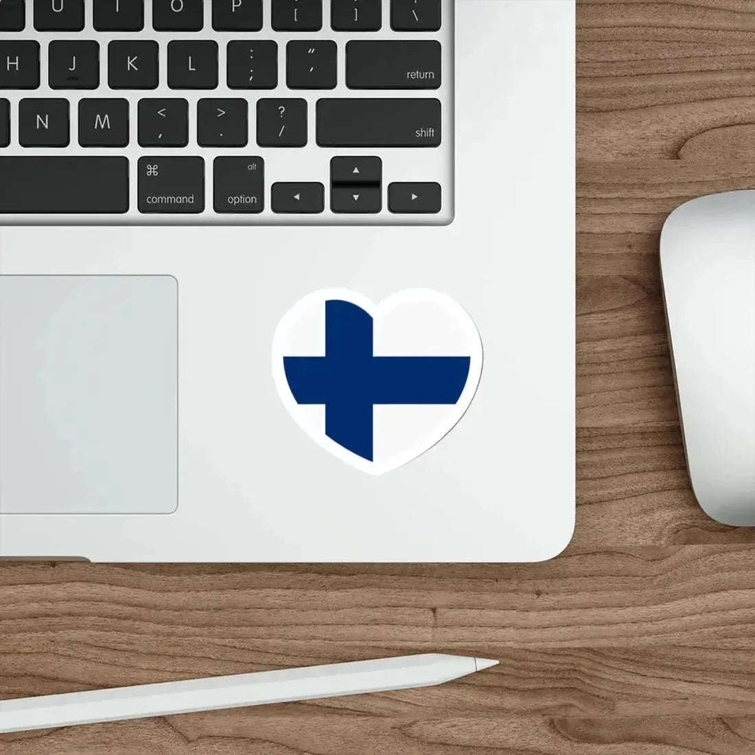 Heart Flag of Finland - STICKER Vinyl Die-Cut Decal - The Sticker Space