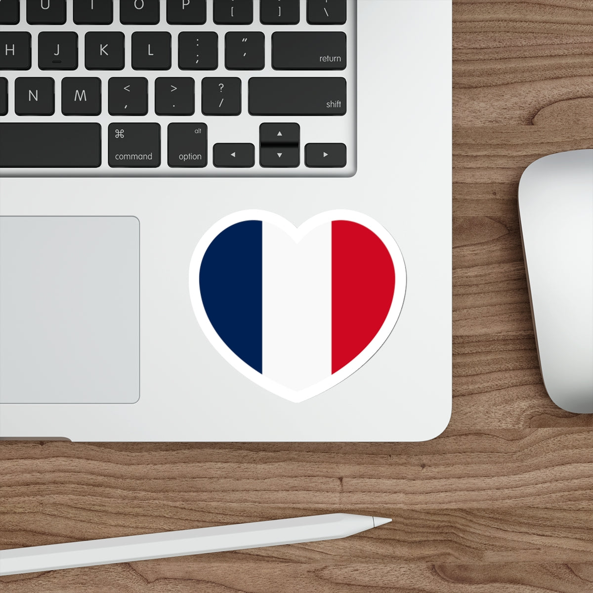 Heart Flag of France - STICKER Vinyl Die-Cut Decal-The Sticker Space