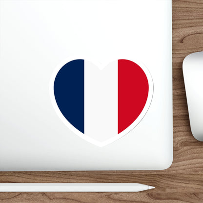 Heart Flag of France - STICKER Vinyl Die-Cut Decal-The Sticker Space