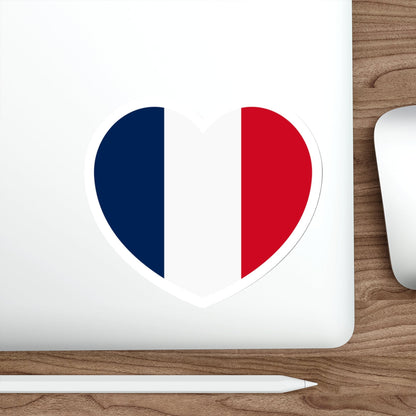 Heart Flag of France - STICKER Vinyl Die-Cut Decal-The Sticker Space