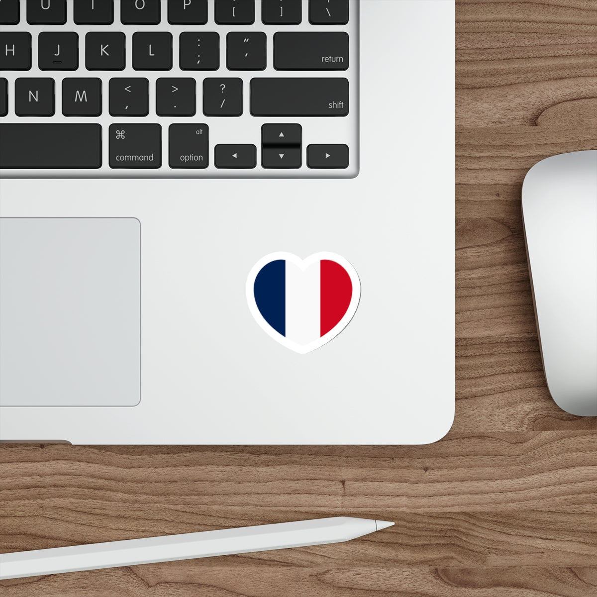 Heart Flag of France - STICKER Vinyl Die-Cut Decal-The Sticker Space