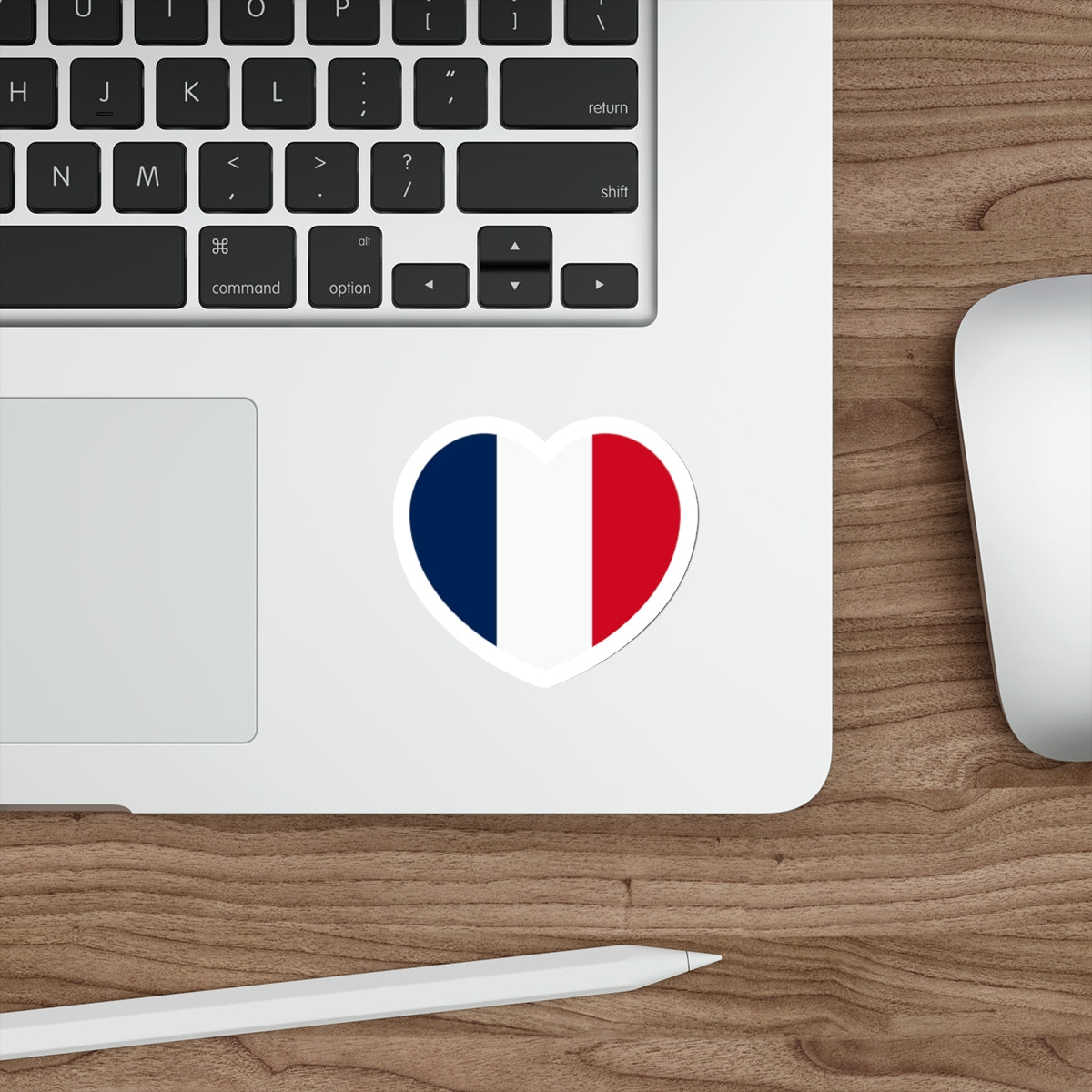 Heart Flag of France - STICKER Vinyl Die-Cut Decal-The Sticker Space