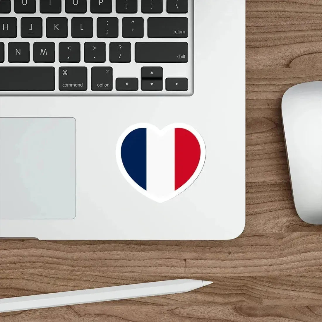Heart Flag of France - STICKER Vinyl Die-Cut Decal - The Sticker Space
