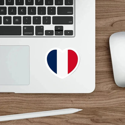 Heart Flag of France - STICKER Vinyl Die-Cut Decal - The Sticker Space