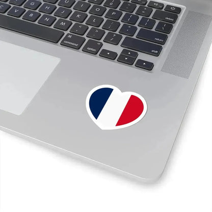 Heart Flag of France - STICKER Vinyl Kiss-Cut Decal - The Sticker Space