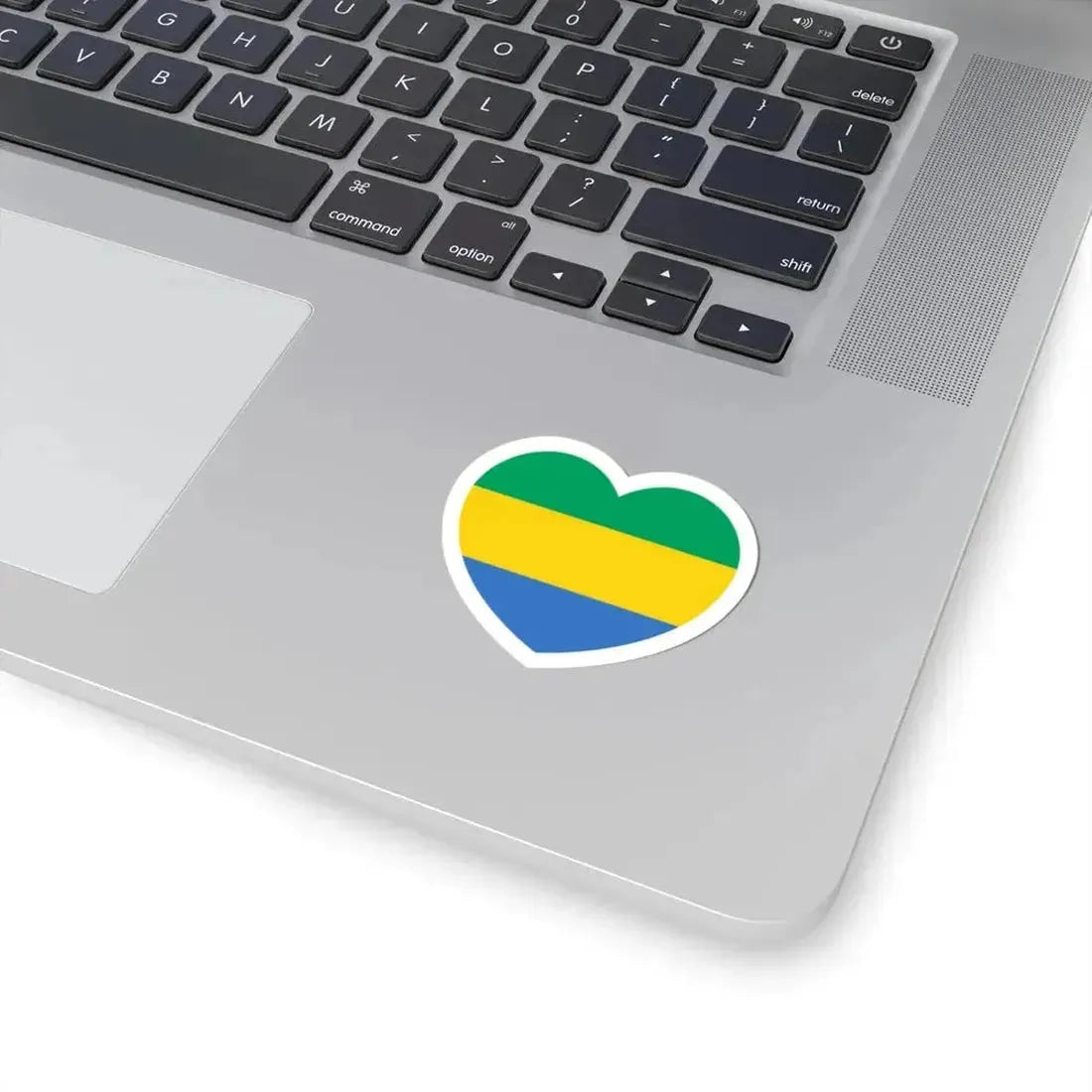 Heart Flag of Gabon - STICKER Vinyl Kiss-Cut Decal - The Sticker Space