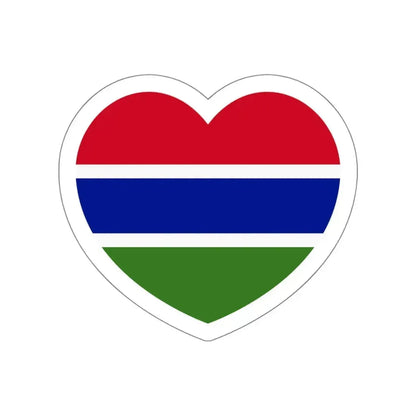 Heart Flag of Gambia - STICKER Vinyl Die-Cut Decal White Die-Cut 5 Inch - The Sticker Space