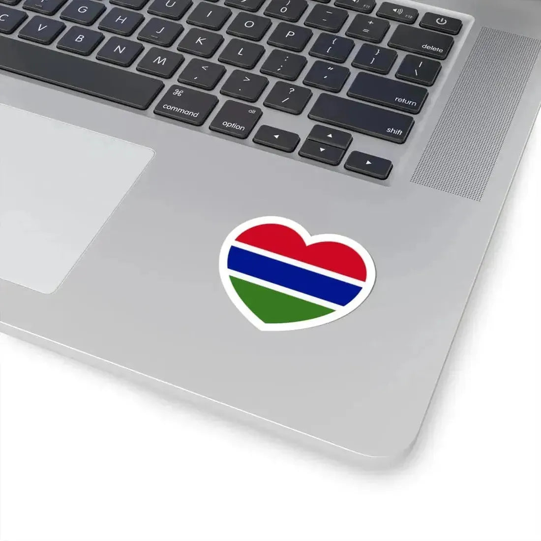 Heart Flag of Gambia - STICKER Vinyl Kiss-Cut Decal - The Sticker Space