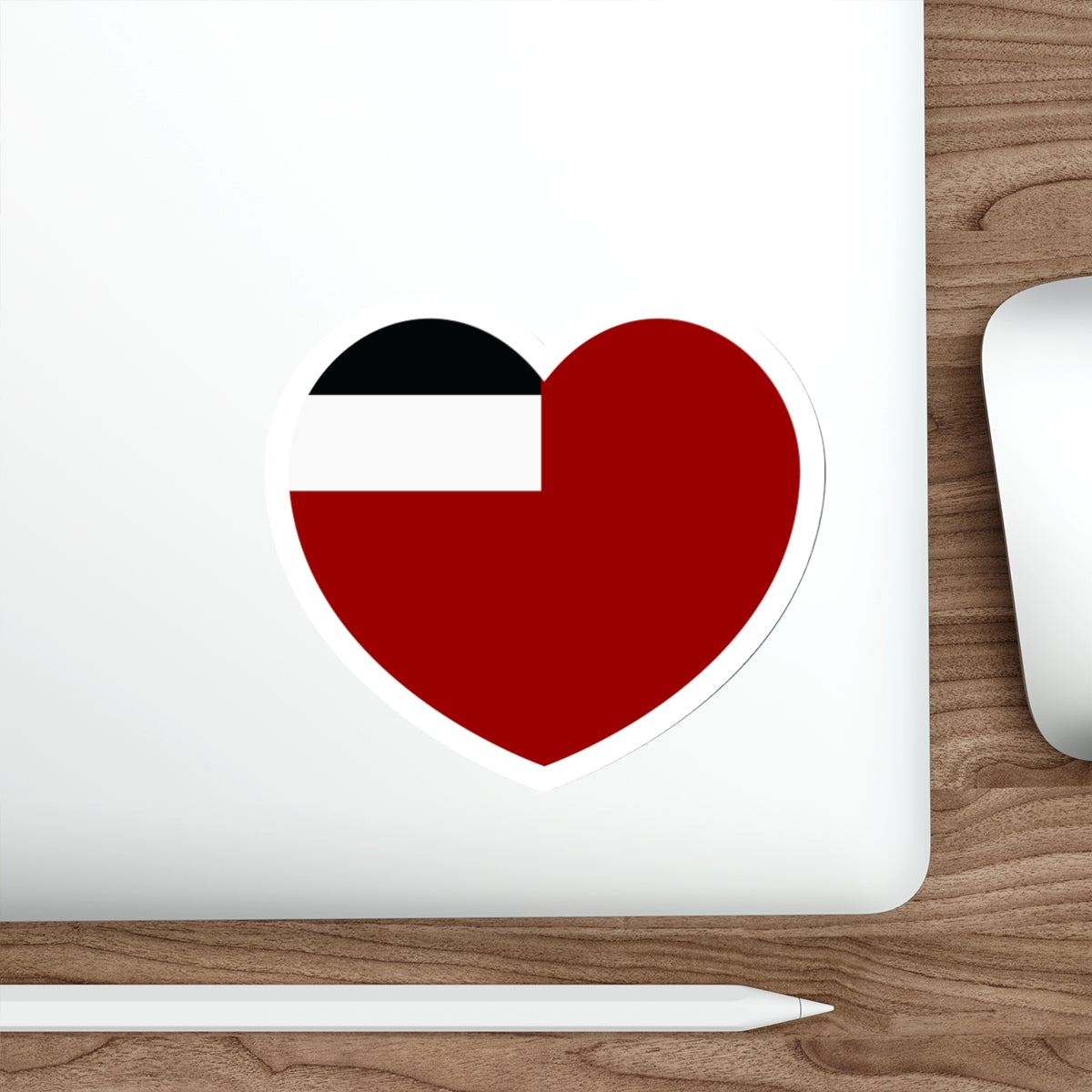 Heart Flag of Georgia 1918-1921, 1990-2004 - STICKER Vinyl Die-Cut Decal-The Sticker Space