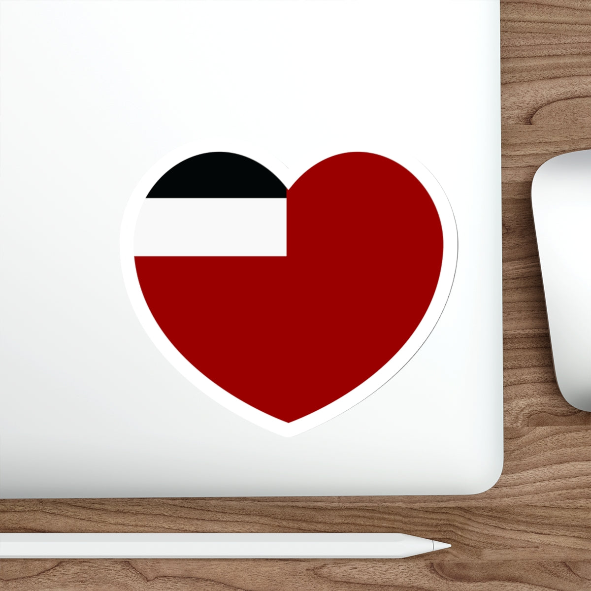 Heart Flag of Georgia 1918-1921, 1990-2004 - STICKER Vinyl Die-Cut Decal-The Sticker Space