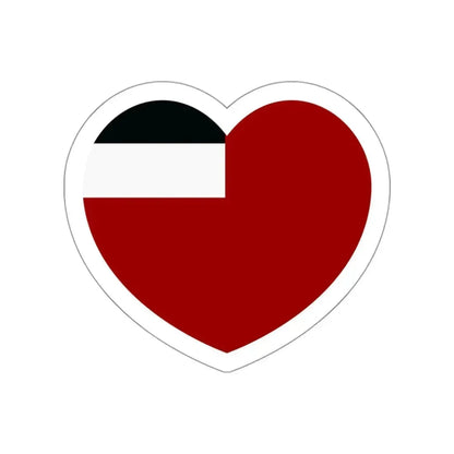 Heart Flag of Georgia 1918-1921, 1990-2004 - STICKER Vinyl Die-Cut Decal White Die-Cut 3 Inch - The Sticker Space