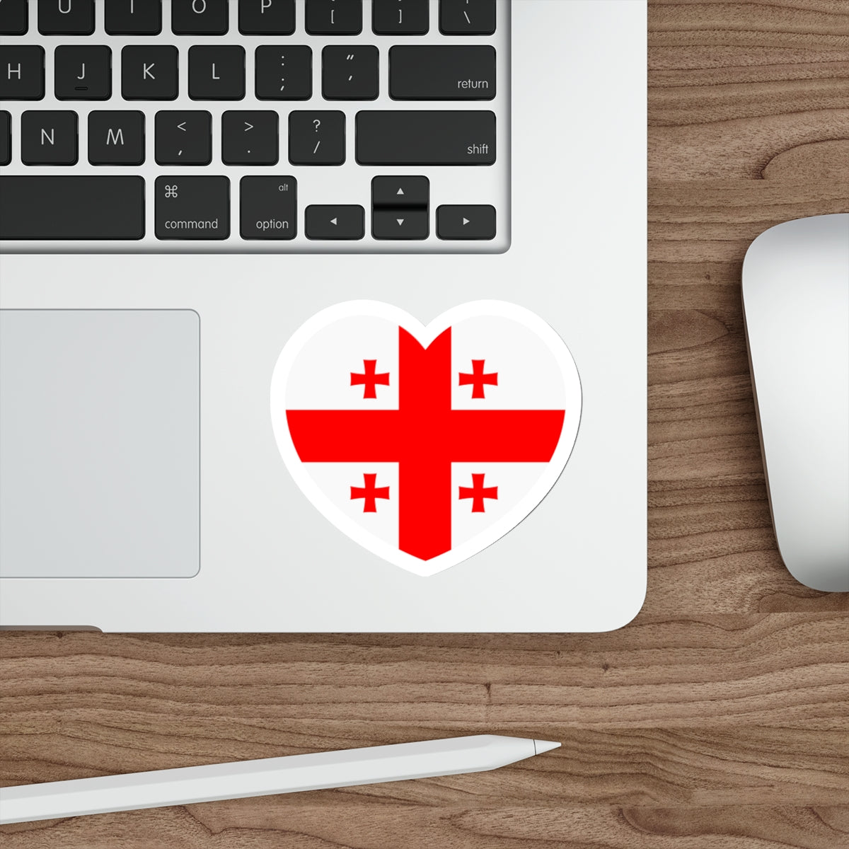 Heart Flag of Georgia - STICKER Vinyl Die-Cut Decal-The Sticker Space