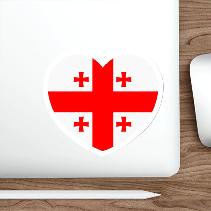 Heart Flag of Georgia - STICKER Vinyl Die-Cut Decal-The Sticker Space