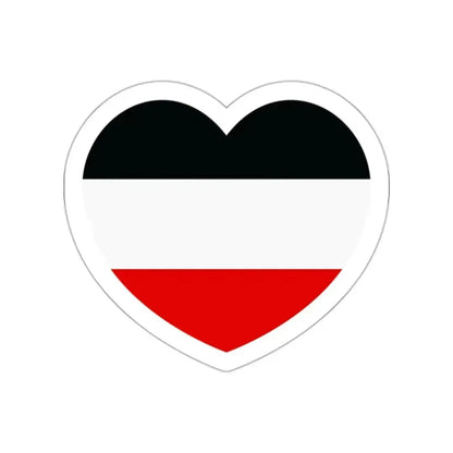 Heart Flag of Germany 1867-1918 - STICKER Vinyl Die-Cut Decal White Die-Cut 2 Inch - The Sticker Space