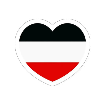 Heart Flag of Germany 1867-1918 - STICKER Vinyl Die-Cut Decal White Die-Cut 3 Inch - The Sticker Space