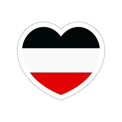 Heart Flag of Germany 1867-1918 - STICKER Vinyl Die-Cut Decal White Die-Cut 6 Inch - The Sticker Space