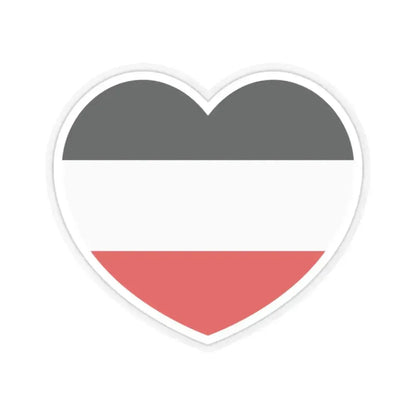 Heart Flag of Germany 1867-1918 - STICKER Vinyl Kiss-Cut Decal 2 Inch Transparent - The Sticker Space