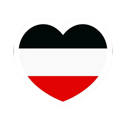 Heart Flag of Germany 1867-1918 - STICKER Vinyl Kiss-Cut Decal 2 Inch White - The Sticker Space
