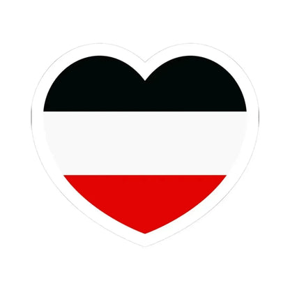 Heart Flag of Germany 1867-1918 - STICKER Vinyl Kiss-Cut Decal 3 Inch White - The Sticker Space
