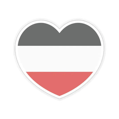 Heart Flag of Germany 1867-1918 - STICKER Vinyl Kiss-Cut Decal 4 Inch Transparent - The Sticker Space