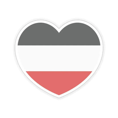 Heart Flag of Germany 1867-1918 - STICKER Vinyl Kiss-Cut Decal 6 Inch Transparent - The Sticker Space