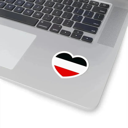 Heart Flag of Germany 1867-1918 - STICKER Vinyl Kiss-Cut Decal - The Sticker Space