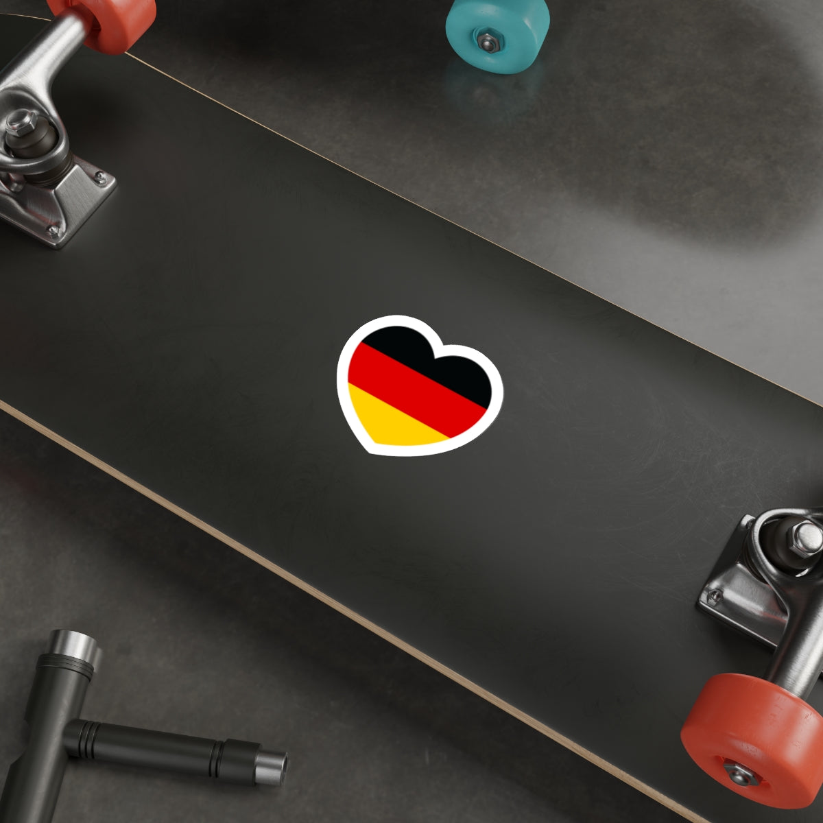 Heart Flag of Germany - STICKER Vinyl Die-Cut Decal-The Sticker Space