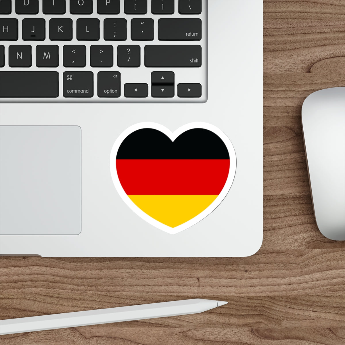 Heart Flag of Germany - STICKER Vinyl Die-Cut Decal-The Sticker Space