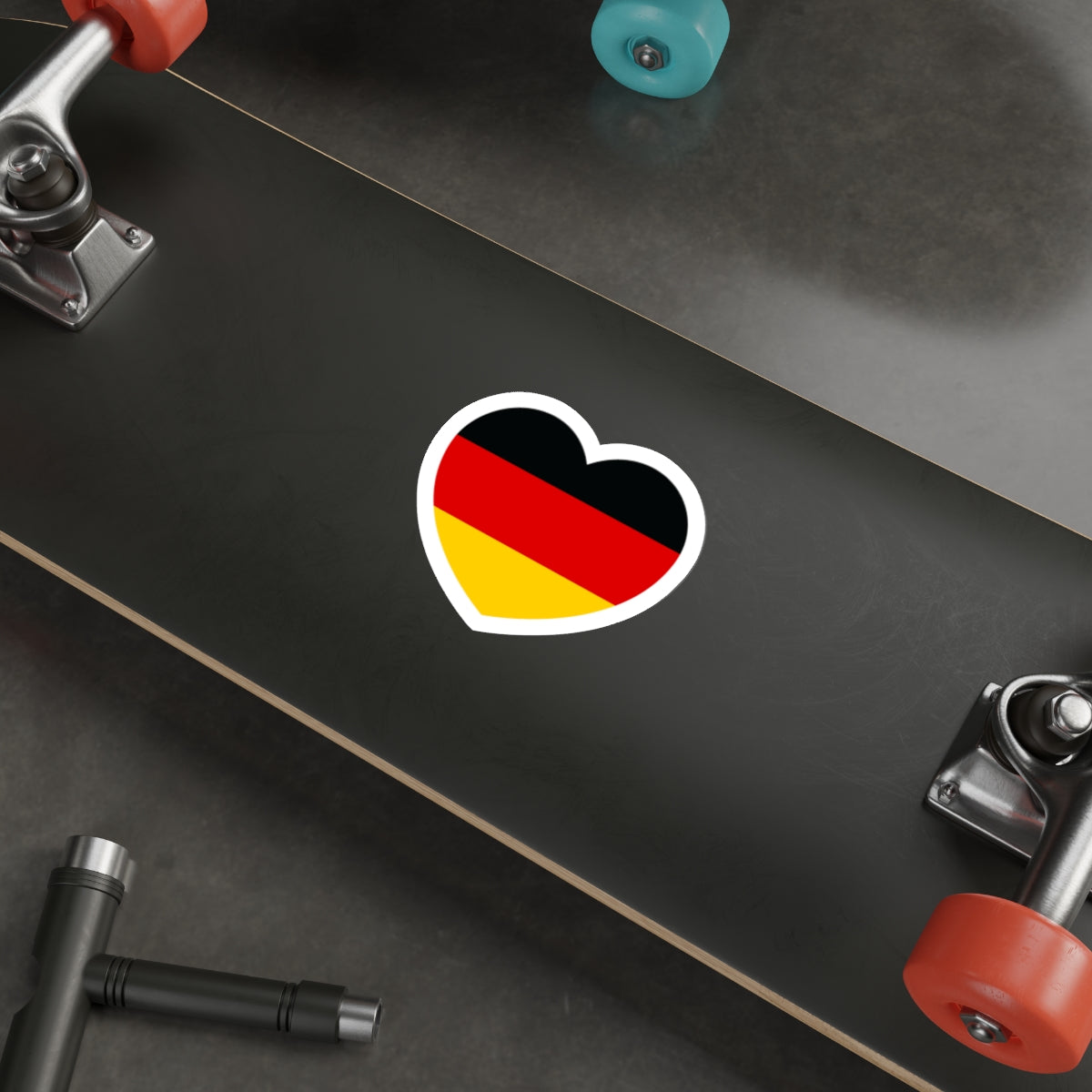 Heart Flag of Germany - STICKER Vinyl Die-Cut Decal-The Sticker Space