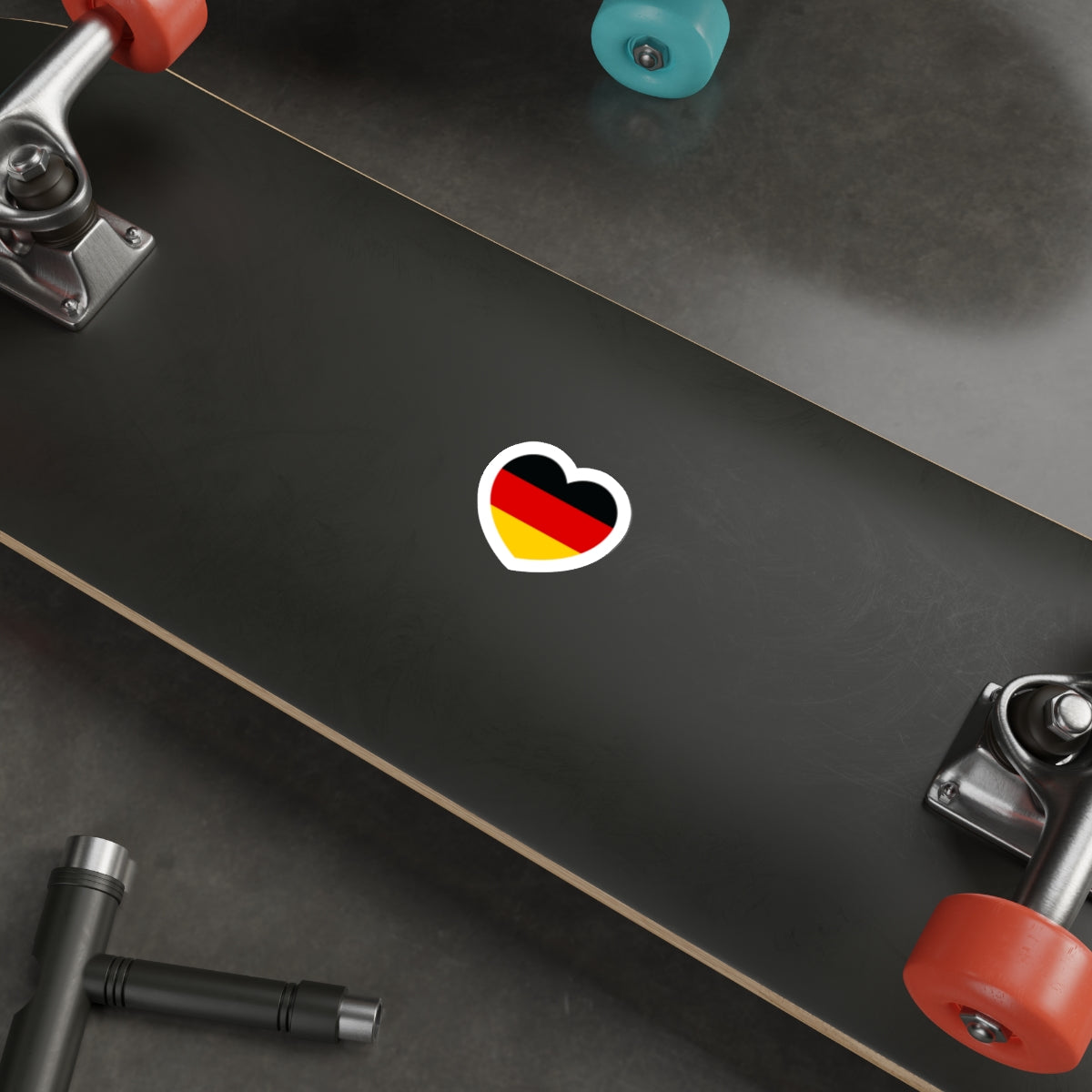 Heart Flag of Germany - STICKER Vinyl Die-Cut Decal-The Sticker Space