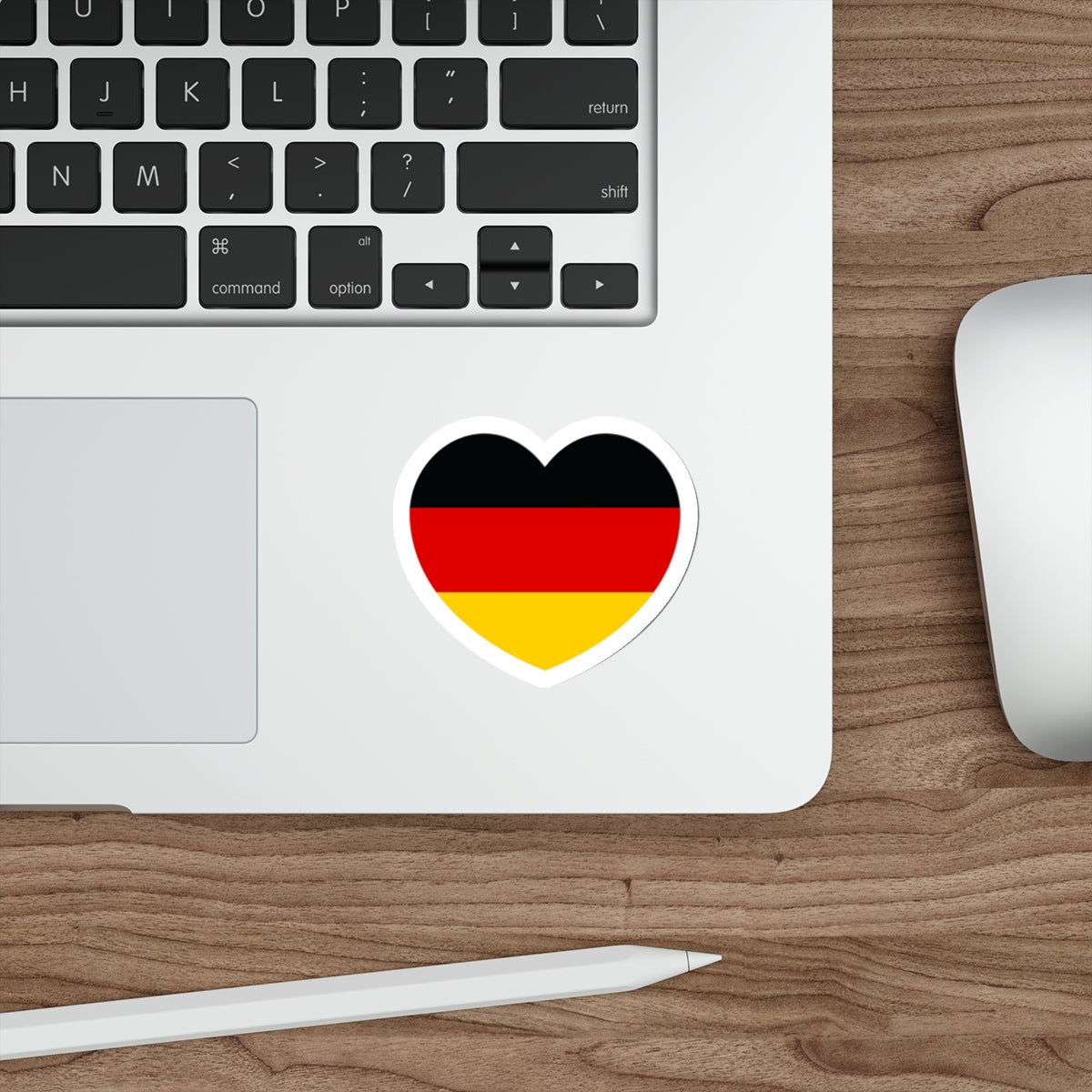 Heart Flag of Germany - STICKER Vinyl Die-Cut Decal-The Sticker Space