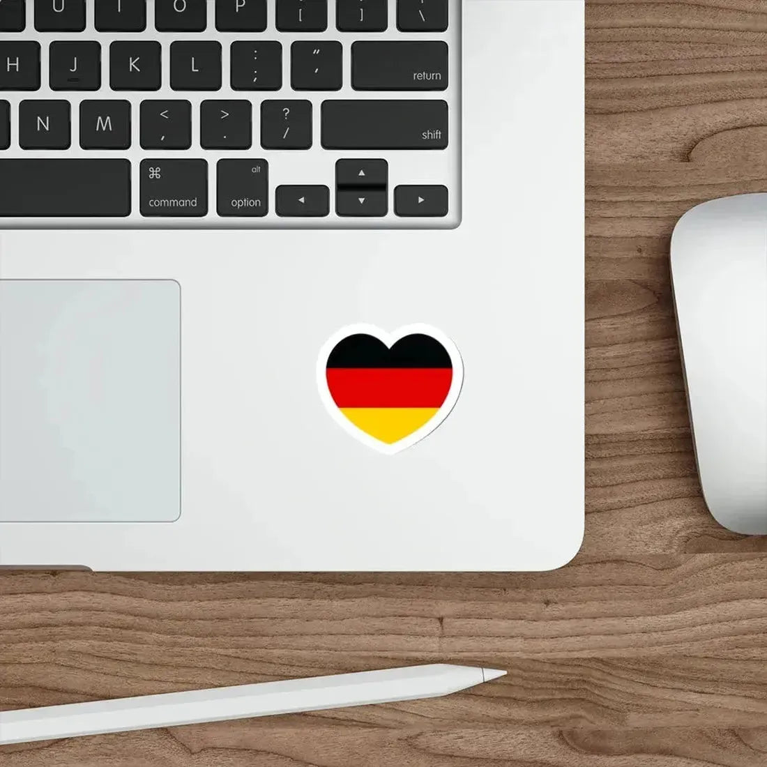 Heart Flag of Germany - STICKER Vinyl Die-Cut Decal - The Sticker Space