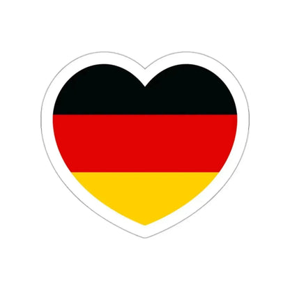 Heart Flag of Germany - STICKER Vinyl Die-Cut Decal White Die-Cut 2 Inch - The Sticker Space