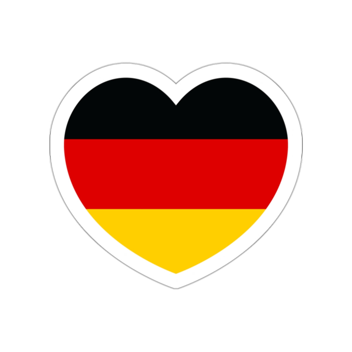 Heart Flag of Germany - STICKER Vinyl Die-Cut Decal-White-The Sticker Space