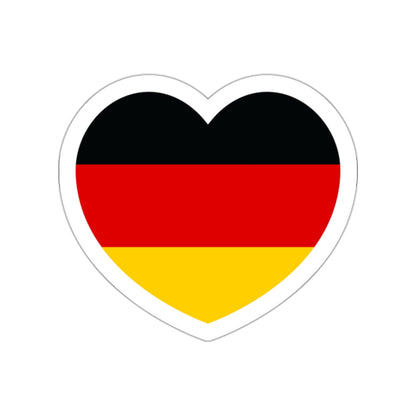 Heart Flag of Germany - STICKER Vinyl Die-Cut Decal-White-The Sticker Space