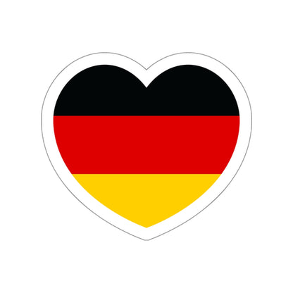 Heart Flag of Germany - STICKER Vinyl Die-Cut Decal-White-The Sticker Space