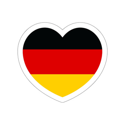 Heart Flag of Germany - STICKER Vinyl Die-Cut Decal-White-The Sticker Space