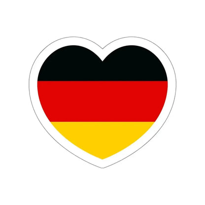 Heart Flag of Germany - STICKER Vinyl Die-Cut Decal White Die-Cut 6 Inch - The Sticker Space