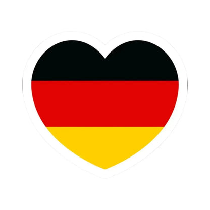 Heart Flag of Germany - STICKER Vinyl Kiss-Cut Decal 2 Inch White - The Sticker Space