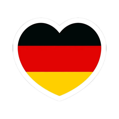 Heart Flag of Germany - STICKER Vinyl Kiss-Cut Decal 3 Inch White - The Sticker Space