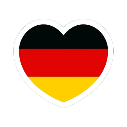 Heart Flag of Germany - STICKER Vinyl Kiss-Cut Decal 4 Inch White - The Sticker Space